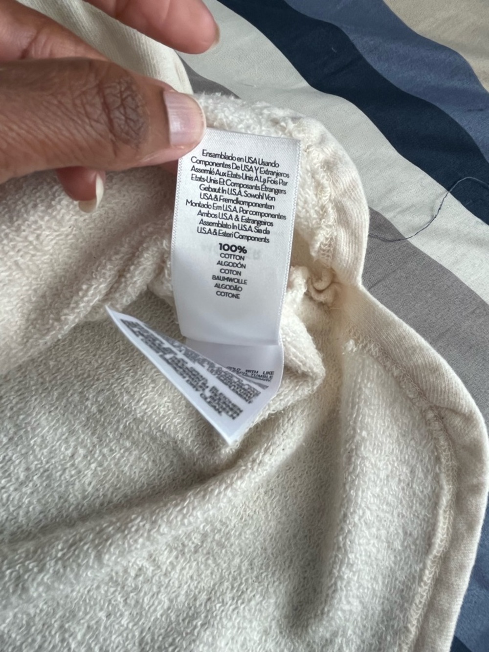 VGUC - MOTHER - The Champ Pull Over - Chalk and Heather Grey - Sz Medium - Picture 5 of 16